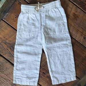 Crewcuts pull-on 100% linen pants. Size 4. New, without tags.